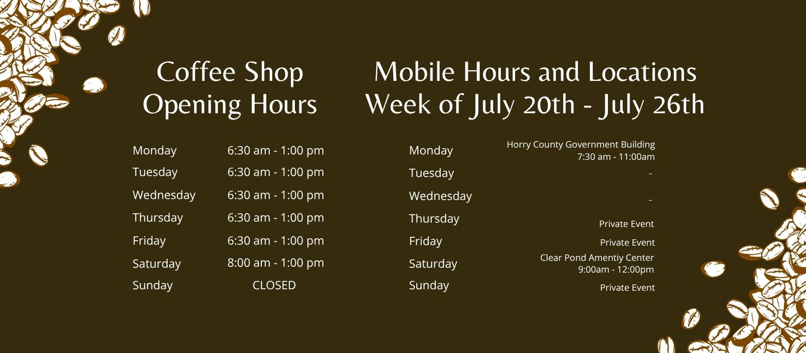 Mobile Hours BB week of July 20th